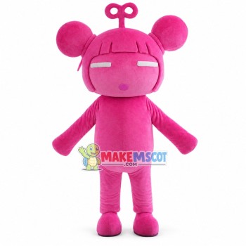 Pink Antenna Girl Mascot Costume