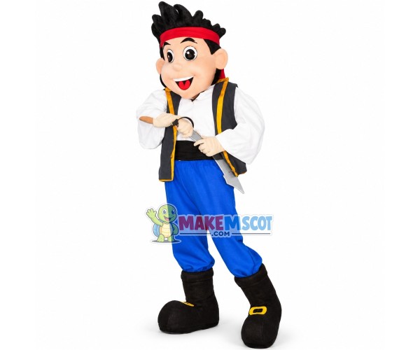 Leader Pirate Jake Mascot Costume 
