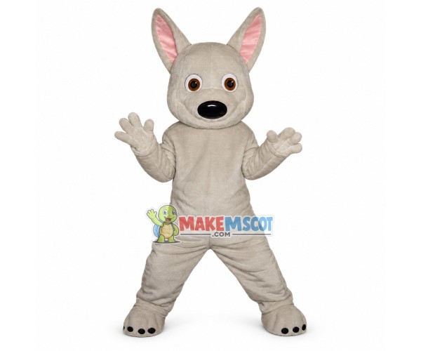 Lively Bolt the white German shepherd Dog Mascot Costume Cartoon Character Lively Bolt the white German shepherd Dog Mascot Costume Cartoon Character