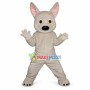 Lively Bolt the white German shepherd Dog Mascot Costume Cartoon Character