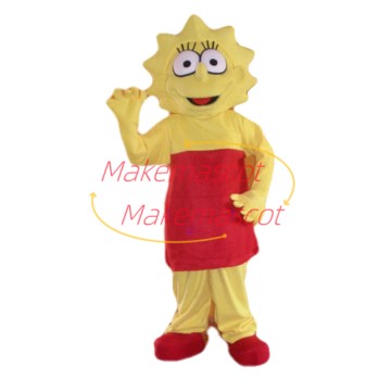 Intelligent Lisa Simpson Mascot Costume Intelligent Lisa Simpson Mascot Costume