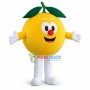 Cartoon Yellow Orange With Red Nose Mascot Costume 