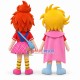 Stylish Orange Hair Girl and Yellow Hair Boy Mascot Costume Stylish Orange Hair Girl and Yellow Hair Boy Mascot Costume