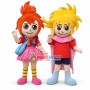 Stylish Orange Hair Girl and Yellow Hair Boy Mascot Costume