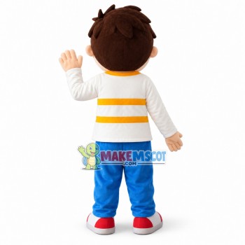 Enthusiastic Happy Boy Mascot Costume Enthusiastic Happy Boy Mascot Costume