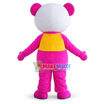 Adult Cartoon Pink Panda Mascot Costume Adult Cartoon Pink Panda Mascot Costume
