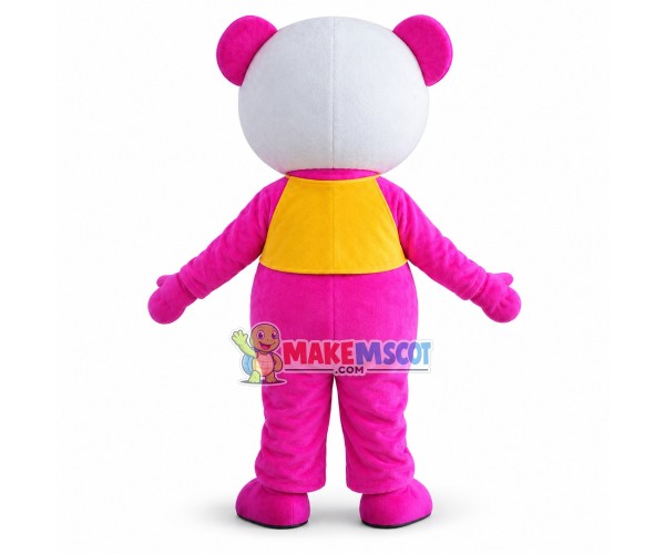 Adult Cartoon Pink Panda Mascot Costume Adult Cartoon Pink Panda Mascot Costume