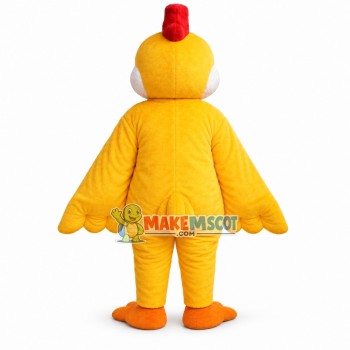 Funny Cartoon Yellow Chicken Mascot Costume	