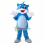 Cute Happy Blue Fox Cartoon Mascot Costume 