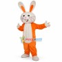 Orange Bunny With Big Teeth Mascot Costume