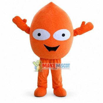 Orange Mango Mascot Costume Orange Mango Mascot Costume