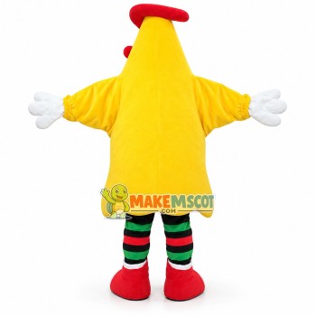 Cartoon Yellow Star With Red Bow Tie Mascot Costume Cartoon Yellow Star With Red Bow Tie Mascot Costume