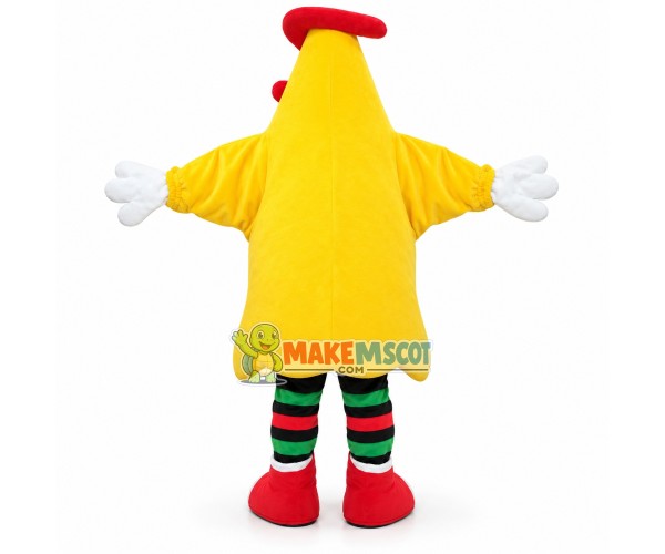 Cartoon Yellow Star With Red Bow Tie Mascot Costume Cartoon Yellow Star With Red Bow Tie Mascot Costume