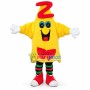 Cartoon Yellow Star With Red Bow Tie Mascot Costume