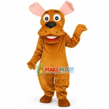 Brown American Pit Bull Terrier Dog Mascot Costume Brown American Pit Bull Terrier Dog Mascot Costume
