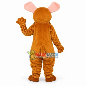 Brown American Pit Bull Terrier Dog Mascot Costume	