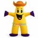 Starfish With Yellow Hat Mascot Costume Starfish With Yellow Hat Mascot Costume