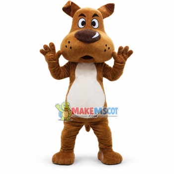 Barking Brown Dog Mascot Costume Barking Brown Dog Mascot Costume
