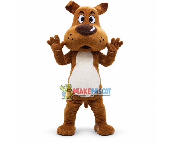 Barking Brown Dog Mascot Costume Barking Brown Dog Mascot Costume