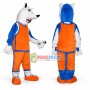 Sport White wolf Mascot Costume