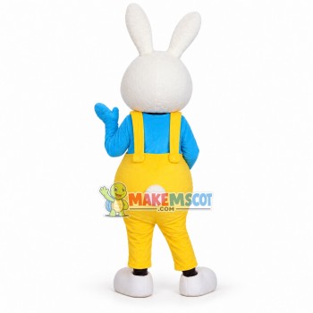 Adult Cartoon White Rabbit Mascot Costume Adult Cartoon White Rabbit Mascot Costume
