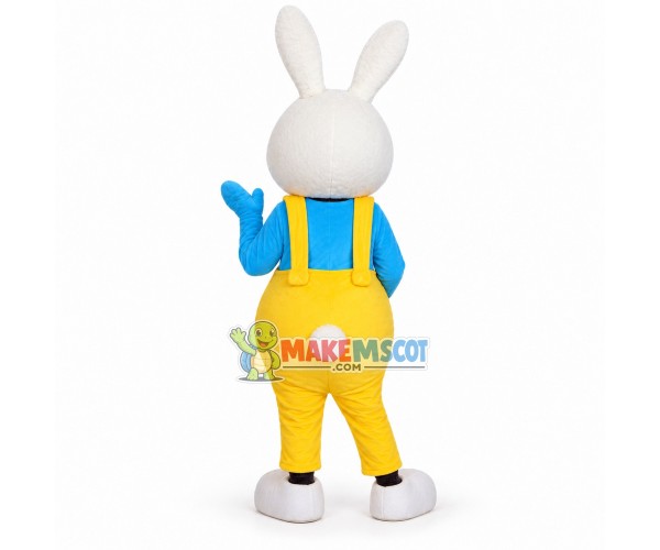Adult Cartoon White Rabbit Mascot Costume Adult Cartoon White Rabbit Mascot Costume