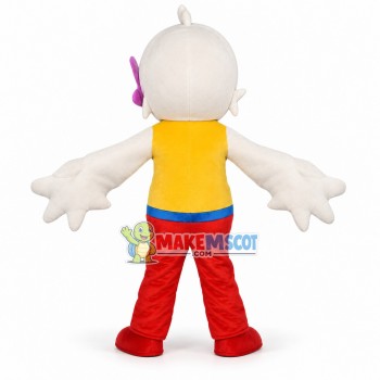 Idol White Goose Mascot Cartoon Costume Idol White Goose Mascot Cartoon Costume