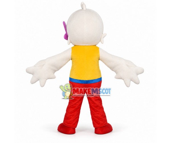 Idol White Goose Mascot Cartoon Costume