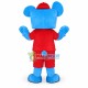 Lovely Cartoon Blue Bear With Square Face Mascot Costume Lovely Cartoon Blue Bear With Square Face Mascot Costume