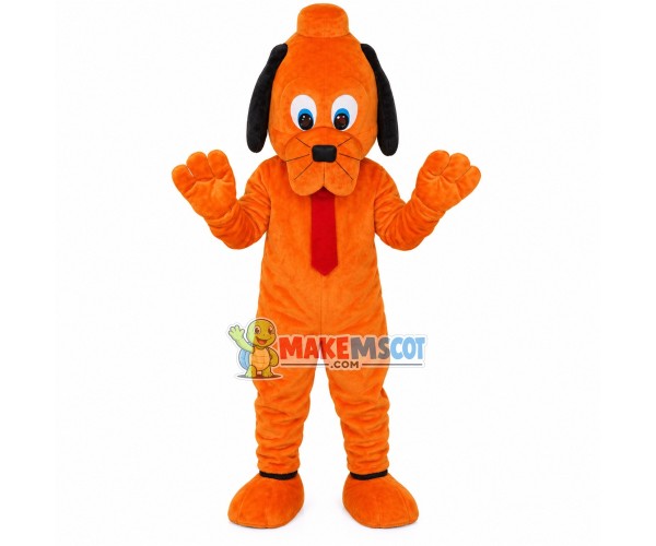 Loyal Orange Pluto the Dog Mascot Costume 