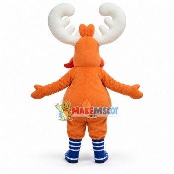 Lovely Cartoon Orange Moose Mascot Costume