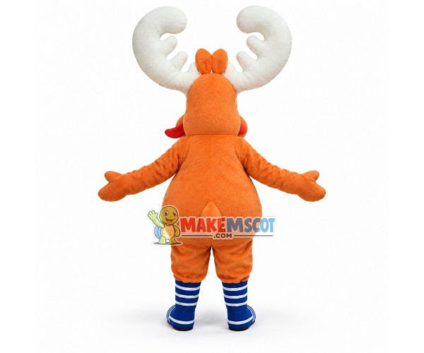 Lovely Cartoon Orange Moose Mascot Costume Lovely Cartoon Orange Moose Mascot Costume