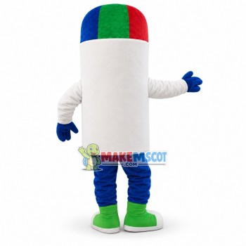 Power Pencil Cartoon Mascot Costume Power Pencil Cartoon Mascot Costume