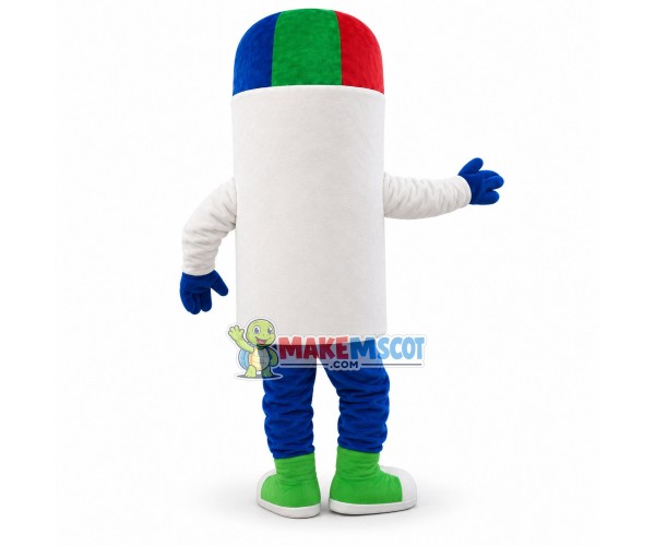 Power Pencil Cartoon Mascot Costume Power Pencil Cartoon Mascot Costume