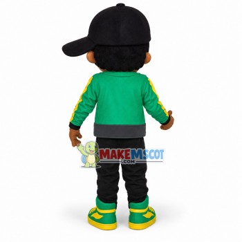 Hip Hop Black Boy Mascot Costume Hip Hop Black Boy Mascot Costume