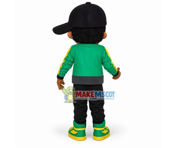Hip Hop Black Boy Mascot Costume Hip Hop Black Boy Mascot Costume