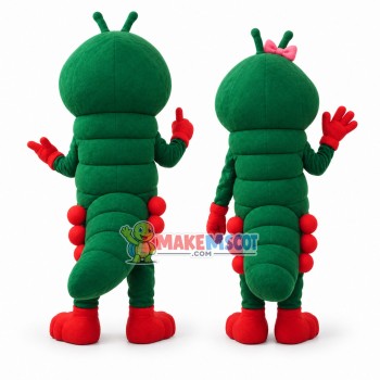 Lovely Caterpillar Couple Mascot Cartoon Costume Lovely Caterpillar Couple Mascot Cartoon Costume