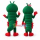 Lovely Caterpillar Couple Mascot Cartoon Costume Lovely Caterpillar Couple Mascot Cartoon Costume