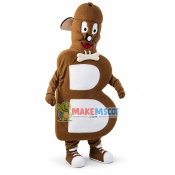 Brown Letter B Man Mascot Costume Brown Letter B Man Mascot Costume