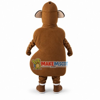 Brown Letter B Man Mascot Costume Brown Letter B Man Mascot Costume