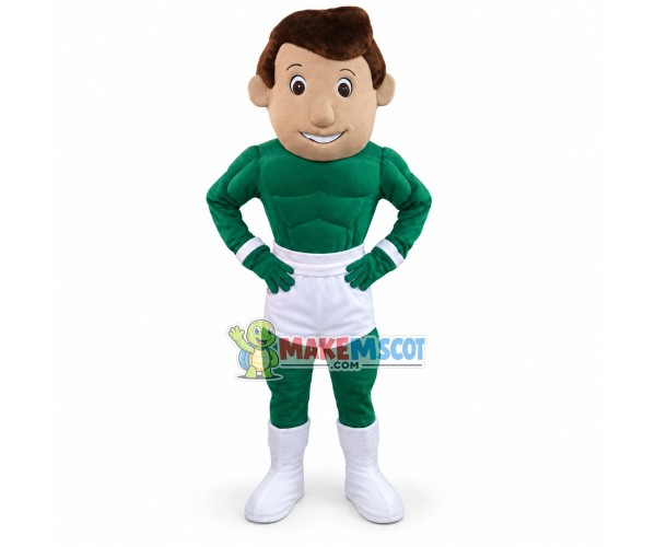 Superhero Man Mascot Costume