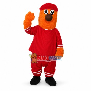 Sport Orange Fur Monster Mascot Costume