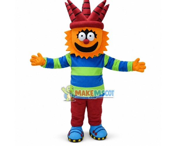Hexagonal Clown Mascot Costume Hexagonal Clown Mascot Costume