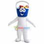 Blue Bath Basket Man Mascot Costume	