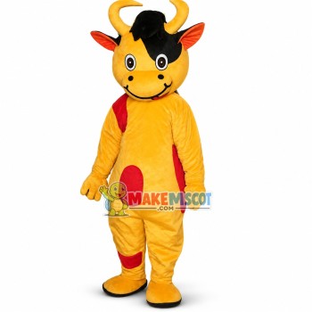 Lovely Yellow Dairy Cow Mascot Costume Lovely Yellow Dairy Cow Mascot Costume
