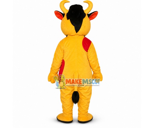 Lovely Yellow Dairy Cow Mascot Costume Lovely Yellow Dairy Cow Mascot Costume