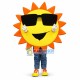 Sun With Sunglasses Cartoon Mascot Costume 