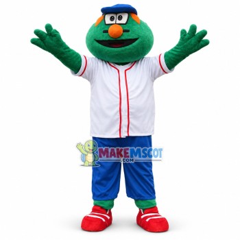 Wally the Green Monster Mascot Costume Wally the Green Monster Mascot Costume