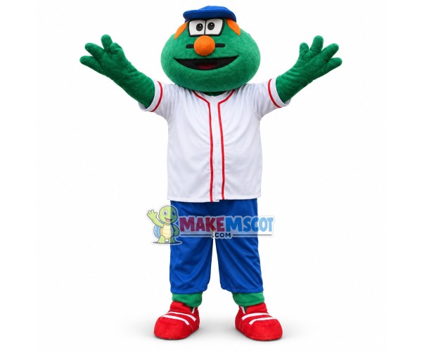 Wally the Green Monster Mascot Costume Wally the Green Monster Mascot Costume