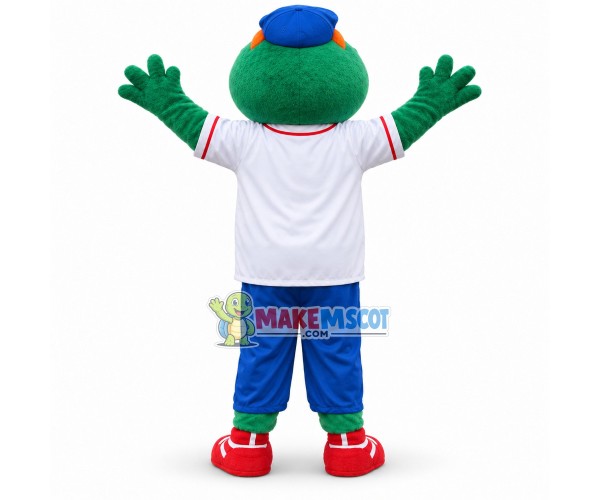 Wally the Green Monster Mascot Costume Wally the Green Monster Mascot Costume